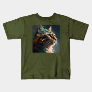 Shattering Cat Design Kids T-Shirt